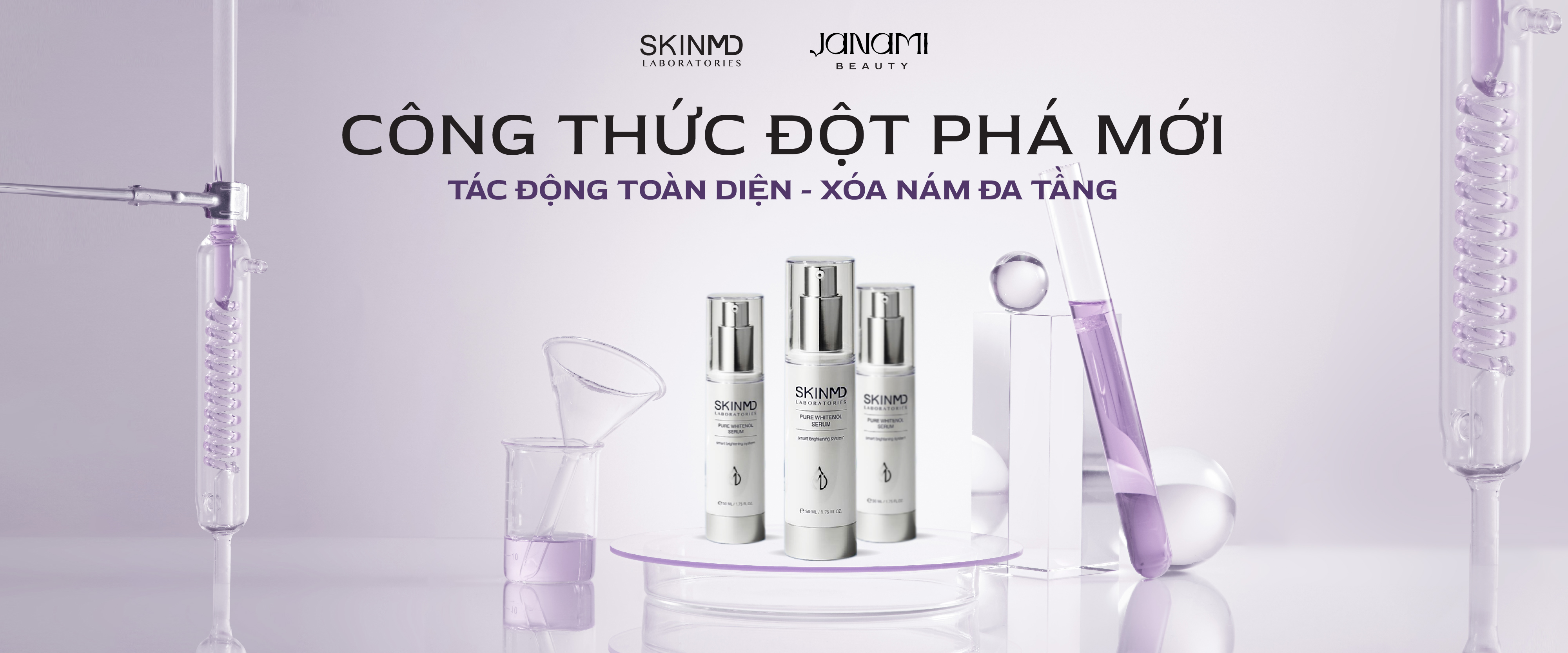 Thông báo nâng cấp công thức, thành phần hoạt chất và bao bì sản phẩm SkinMD Pure Whitenol Serum